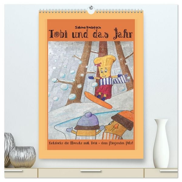 Produktbild: Tobi und das Jahr (hochwertiger Premium Wandkalender 2026 DIN A2 hoch), Kunstdruck in Hochglanz