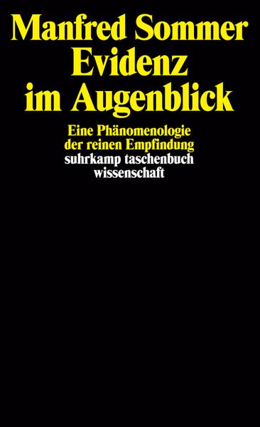 Evidenz im Augenblick, Taschenbuch von Manfred Sommer, Suhrkamp, 9783518288917