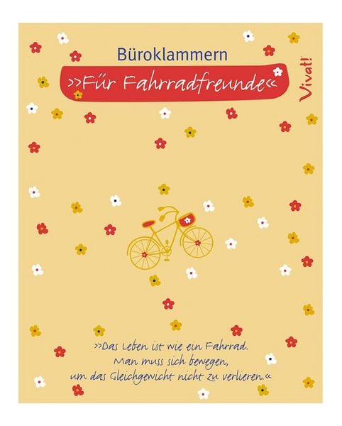 Produktbild: 4er-Set B&uuml;roklammern &raquo;Fahrradfreunde&laquo;