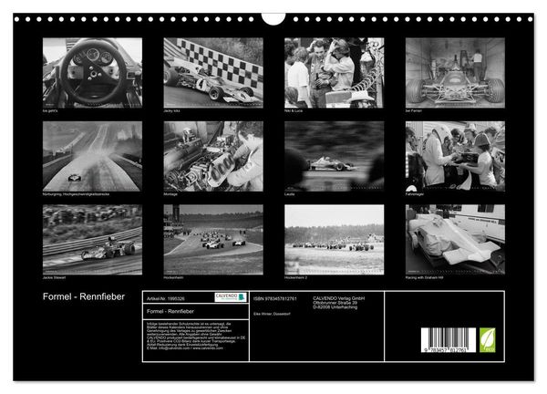 Produktbild: Formel - Rennfieber (Wandkalender 2026 DIN A3 quer), CALVENDO Monatskalender