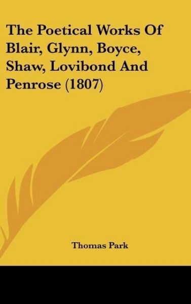 Produktbild: The Poetical Works Of Blair, Glynn, Boyce, Shaw, Lovibond An