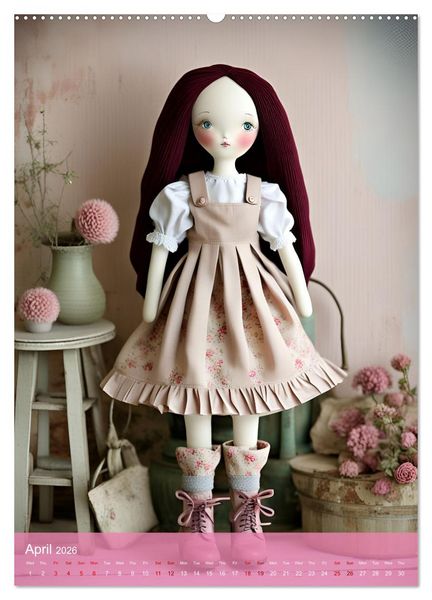 Produktbild: Romantic Dolls (Wall Calendar 2026 DIN A2 portrait), CALVENDO 12 Month Wall Calendar