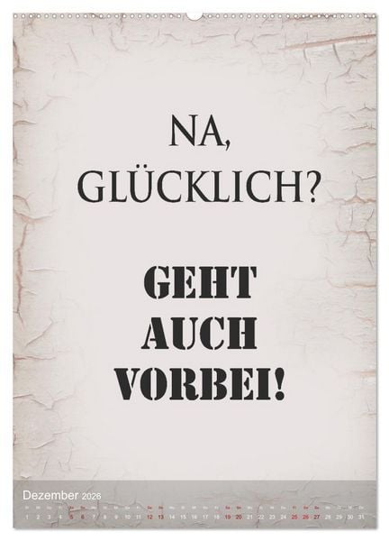 Produktbild: Ziemlich schlecht gelaunt (hochwertiger Premium Wandkalender 2026 DIN A2 hoch), Kunstdruck in Hochglanz