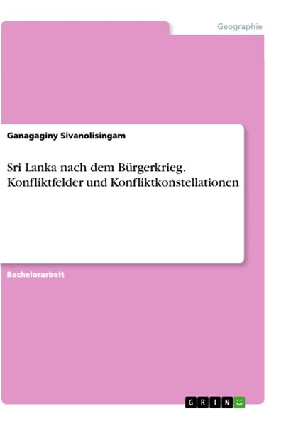 Sri Lanka nach dem Bürgerkrieg. Konfliktfelder und Konfliktkonstellationen