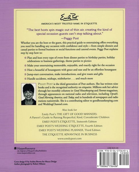 Produktbild: Emily Post's Entertaining