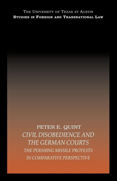 Produktbild: Civil Disobedience and the German Courts