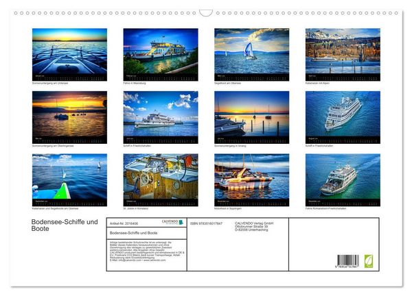 Produktbild: Bodensee-Schiffe und Boote (Wandkalender 2026 DIN A2 quer), CALVENDO Monatskalender