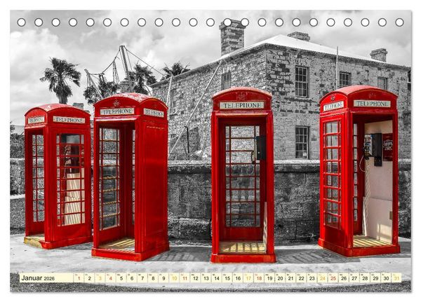 Produktbild: Die bekannteste Telefonzelle der Welt - Telephone Booth (Tischkalender 2026 DIN A5 quer), CALVENDO Monatskalender
