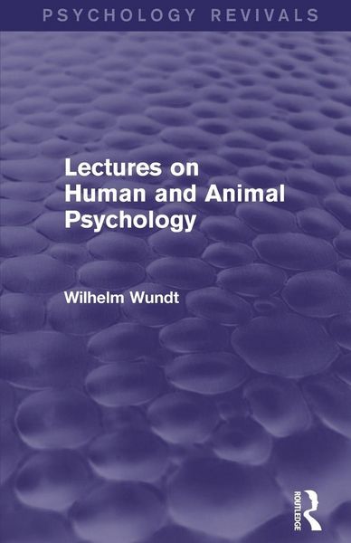 Produktbild: Lectures on Human and Animal Psychology (Psychology Revivals)
