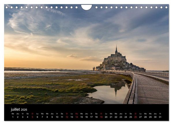 Produktbild: Normandie et Bretagne (Calendrier mural 2026 DIN A4 vertical), CALVENDO calendrier mensuel