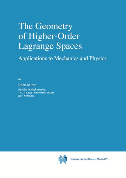 Produktbild: The Geometry of Higher-Order Lagrange Spaces