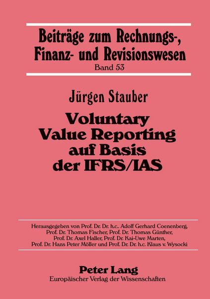 Produktbild: Voluntary Value Reporting auf Basis der IFRS/IAS