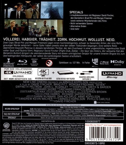 Produktbild: Sieben (4K Ultra HD) (+ Blu-ray)