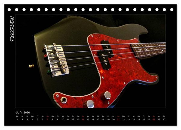 Produktbild: ROCKGITARREN in Szene gesetzt (Tischkalender 2026 DIN A5 quer), CALVENDO Monatskalender