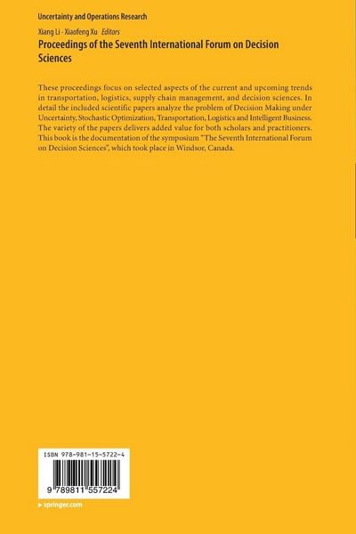 Produktbild: Proceedings of the Seventh International Forum on Decision Sciences