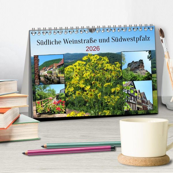 Produktbild: S&uuml;dliche Weinstra&szlig;e und S&uuml;dwestpfalz (Tischkalender 2026 DIN A5 quer), CALVENDO Monatskalender