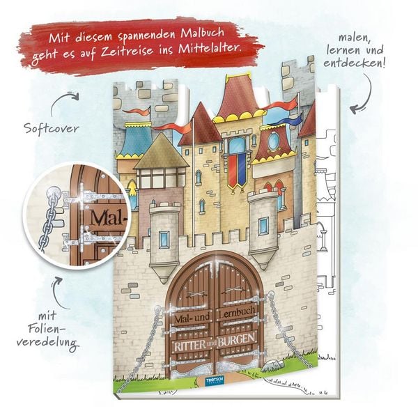 Produktbild: Tr&ouml;tsch Malbuch Ritter und Burgen Malbuch