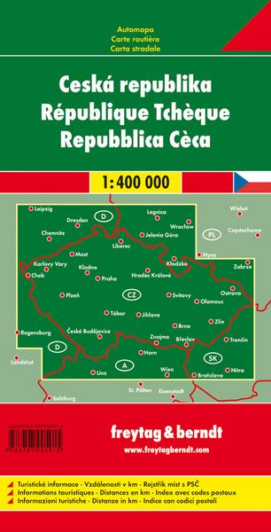 Produktbild: freytag & berndt Stra&szlig;enkarte Tschechische Republik 1:400.000