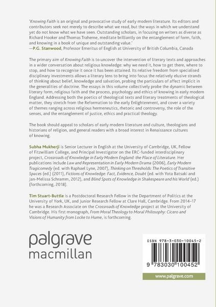 Produktbild: Literature, Belief and Knowledge in Early Modern England