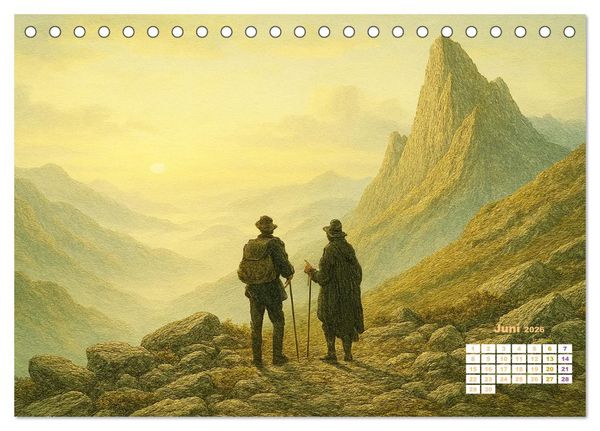 Produktbild: Im Licht der Sehnsucht - Romantische Landschaften (Tischkalender 2026 DIN A5 quer), CALVENDO Monatskalender