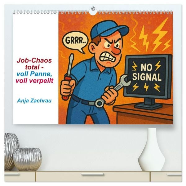 Produktbild: Job-Chaos total - voll Panne, voll verpeilt (hochwertiger Premium Wandkalender 2027 DIN A2 quer), Kunstdruck in Hochglanz