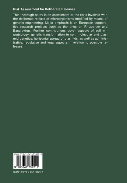 Produktbild: Risk Assessment for Deliberate Releases