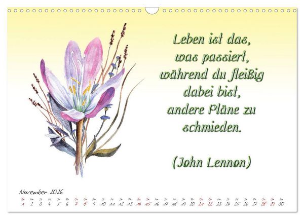 Produktbild: 12 unterhaltsame Zitate f&uuml;r ein sch&ouml;nes Jahr (Wandkalender 2026 DIN A3 quer), CALVENDO Monatskalender
