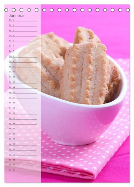 Produktbild: Geb&auml;ck und Kuchen K&uuml;chenplaner (Tischkalender 2026 DIN A5 hoch), CALVENDO Monatskalender
