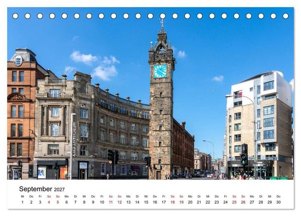 Produktbild: Faszination Glasgow (Tischkalender 2027 DIN A5 quer), CALVENDO Monatskalender