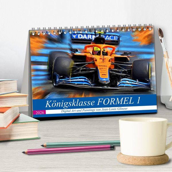Produktbild: K&ouml;nigsklasse FORMEL 1 (Tischkalender 2026 DIN A5 quer), CALVENDO Monatskalender
