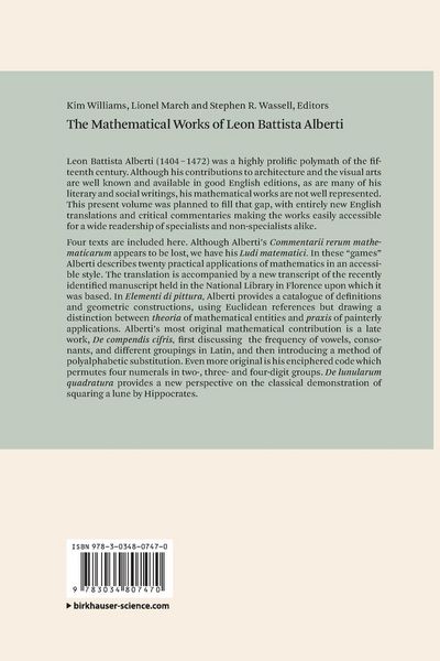 Produktbild: The Mathematical Works of Leon Battista Alberti