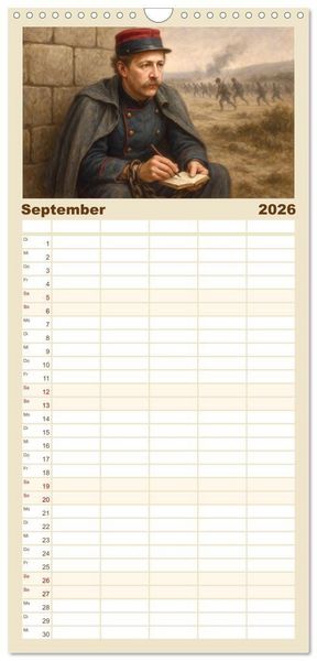 Produktbild: Familienplaner 2026 - Theodor Fontane mit 5 Spalten (Wandkalender, 21 x 45 cm) CALVENDO