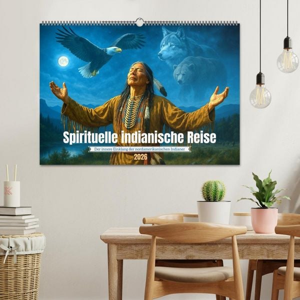 Produktbild: Spirituelle indianische Reise (Wandkalender 2026 DIN A2 quer), CALVENDO Monatskalender