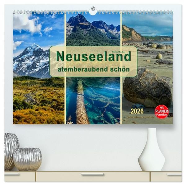 Produktbild: Neuseeland - atemberaubend sch&ouml;n (hochwertiger Premium Wandkalender 2026 DIN A2 quer), Kunstdruck in Hochglanz