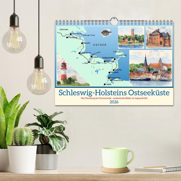 Produktbild: Schleswig-Holsteins Ostseek&uuml;ste (Wandkalender 2026 DIN A4 quer), CALVENDO Monatskalender