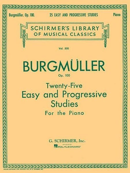 Produktbild: Burgmuller - Twenty-Five Easy and Progressive Studies, Op. 100 Piano Method for Intermediate Players Schirmer Library of Musical Classics Sheet Music for Small Hands