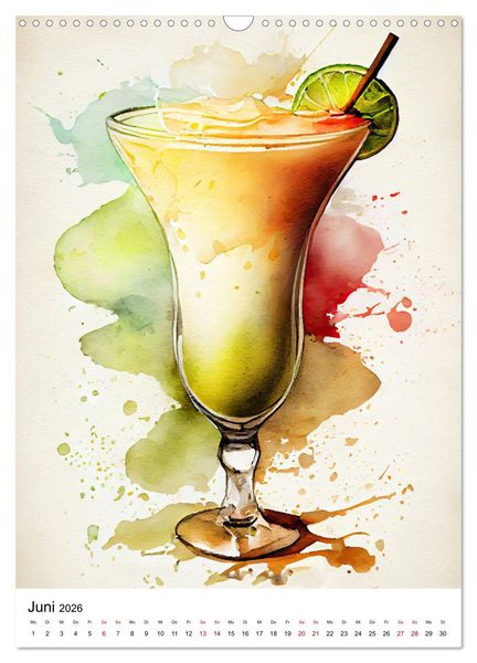 Produktbild: K&uuml;nstlerische Cocktails (Wandkalender 2026 DIN A3 hoch), CALVENDO Monatskalender