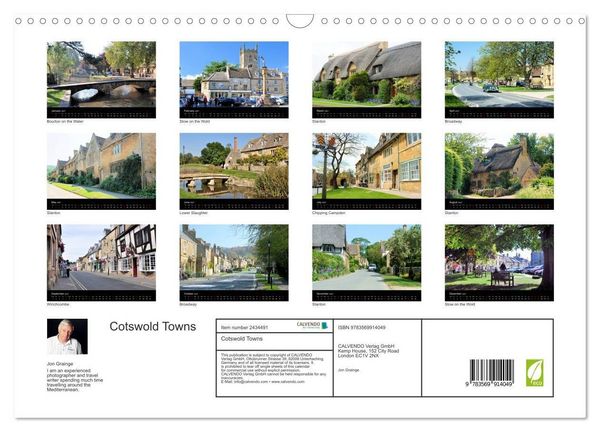 Produktbild: Cotswold Towns (Wall Calendar 2027 DIN A3 landscape), CALVENDO 12 Month Wall Calendar