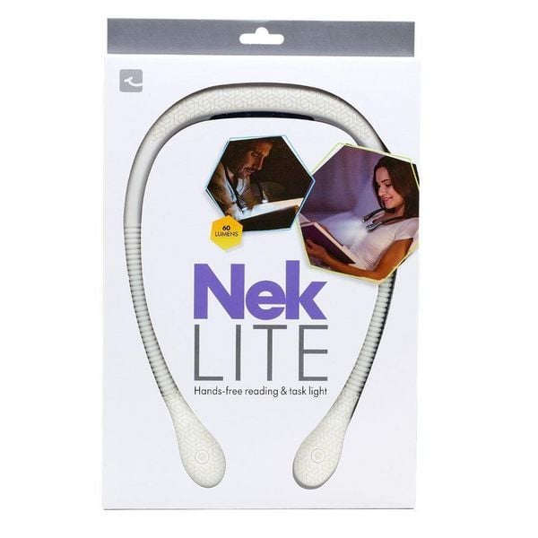 Produktbild: Neklite (White) Premium Duo-Leselicht zum Umh&auml;ngen - wiederaufladbar - mit vielen Einstellungen