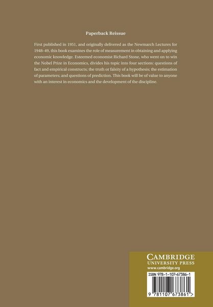 Produktbild: The Role of Measurement in Economics