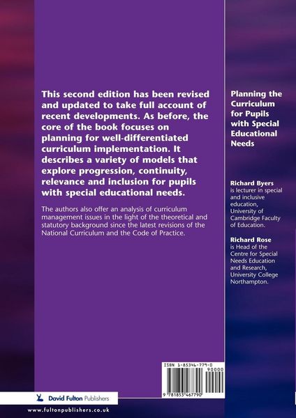Produktbild: Planning the Curriculum for Pupils with Special Educational Needs