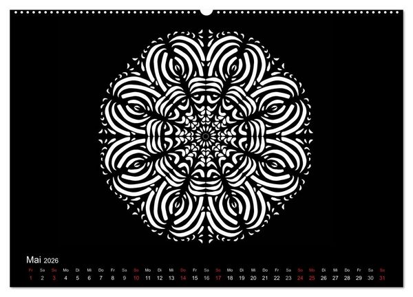 Produktbild: Entspannung und Ruhe durch Mandalas (hochwertiger Premium Wandkalender 2026 DIN A2 quer), Kunstdruck in Hochglanz