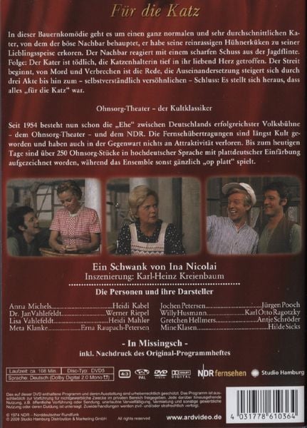 Produktbild: Ohnsorg Theater - F&uuml;r die Katz