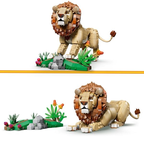 Produktbild: LEGO Creator 3-in-1-Set 31386 Wilde Tiere: Majest&auml;tischer L&ouml;we, Bauset