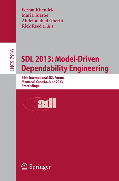 Produktbild: SDL 2013: Model Driven Dependability Engineering