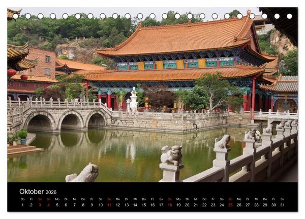 Produktbild: Yunnan - Reiseimpressionen (Tischkalender 2026 DIN A5 quer), CALVENDO Monatskalender