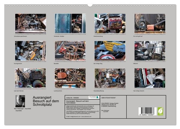 Produktbild: Ausrangiert Besuch auf dem Schrottplatz (hochwertiger Premium Wandkalender 2026 DIN A2 quer), Kunstdruck in Hochglanz