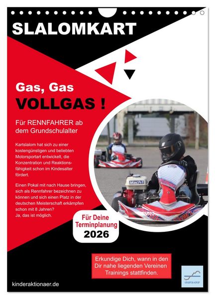 Produktbild: Slalomkart - Gas, Gas, Vollgas! 2026 (Wandkalender 2026 DIN A4 hoch), CALVENDO Monatskalender