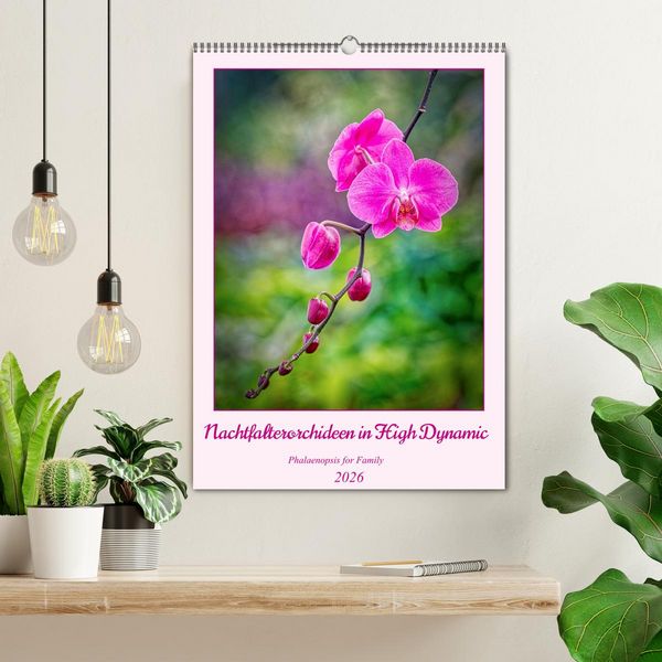 Produktbild: Nachtfalterorchideen in High Dynamic (Wandkalender 2026 DIN A2 hoch), CALVENDO Monatskalender