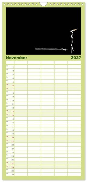 Produktbild: Familienplaner 2027 - Minimalistisch mit 5 Spalten (Wandkalender, 21 x 45 cm) CALVENDO